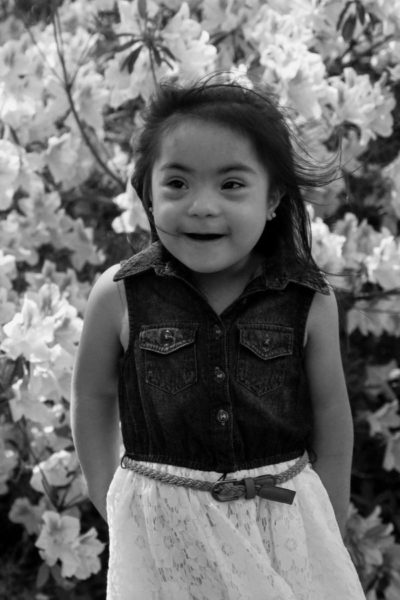 231 Young girl laughs at the breeze