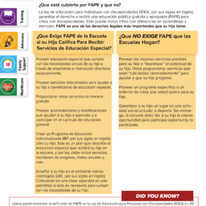 FAPE Flyer in Spanish