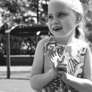 girl plays at the park