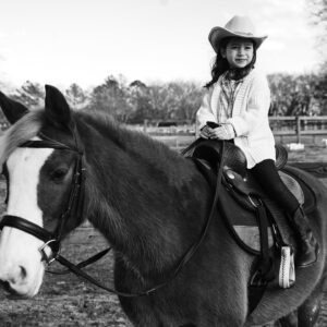 girl rides a hours