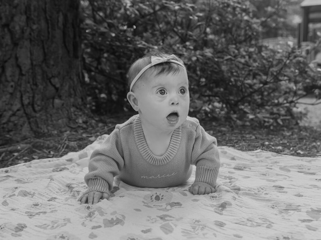 baby on a blanket