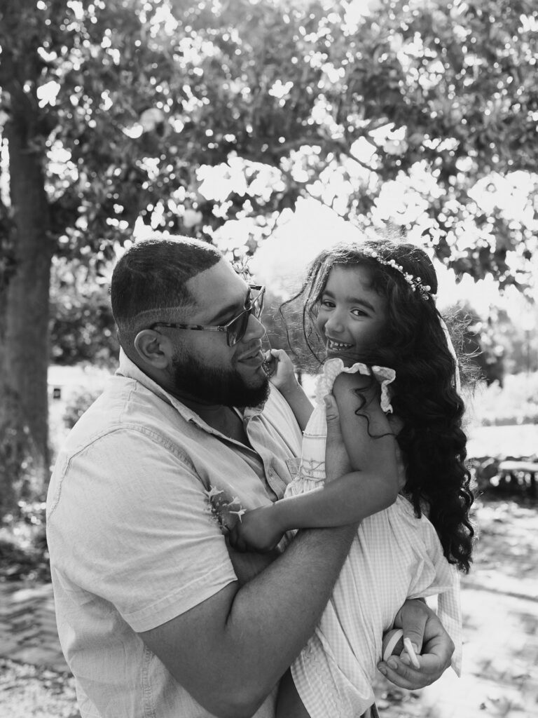 dad holds daughter