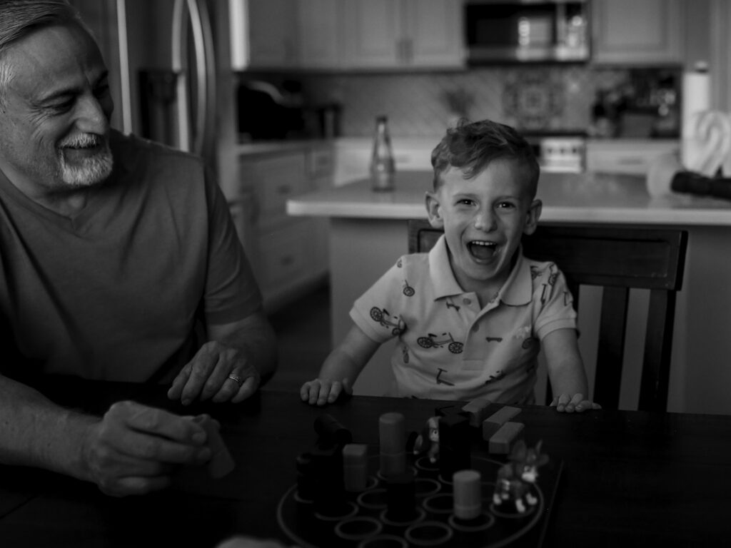 happy boy laughs