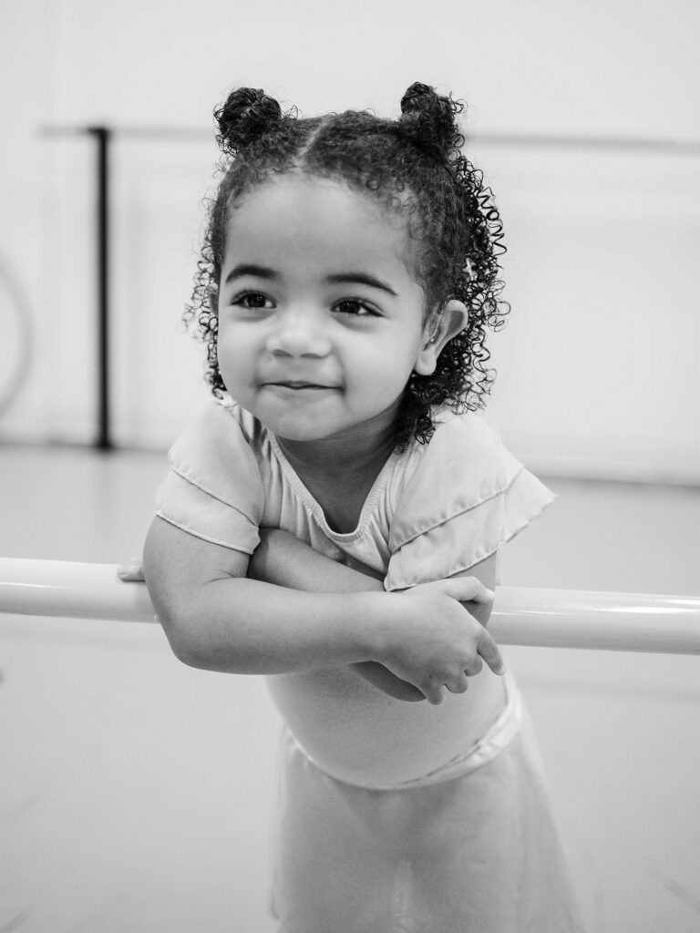 young girl at dance class